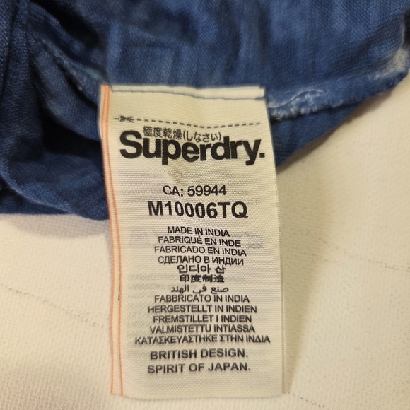 Superdry blue ombre burnout tee men's size L large NWOT - Picture 8 of 10